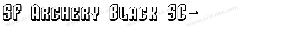 SF Archery Black SC字体转换
